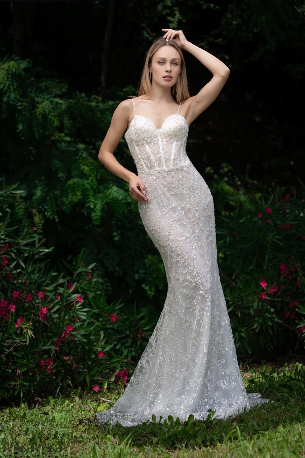 Abito da sposa Magnani Bridal Couture: abito a sirena semitrasparente - BC 233 